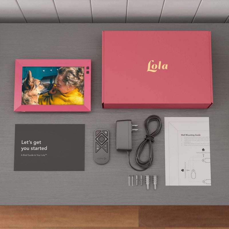 Lola Smart Digital Picture Frame 8 Inch, Share Moments Instantly via E-Mail or App - Pomegranate - Image 3
